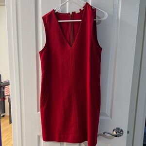 GAP Sleeveless V-Neck Crimson Mini Dress